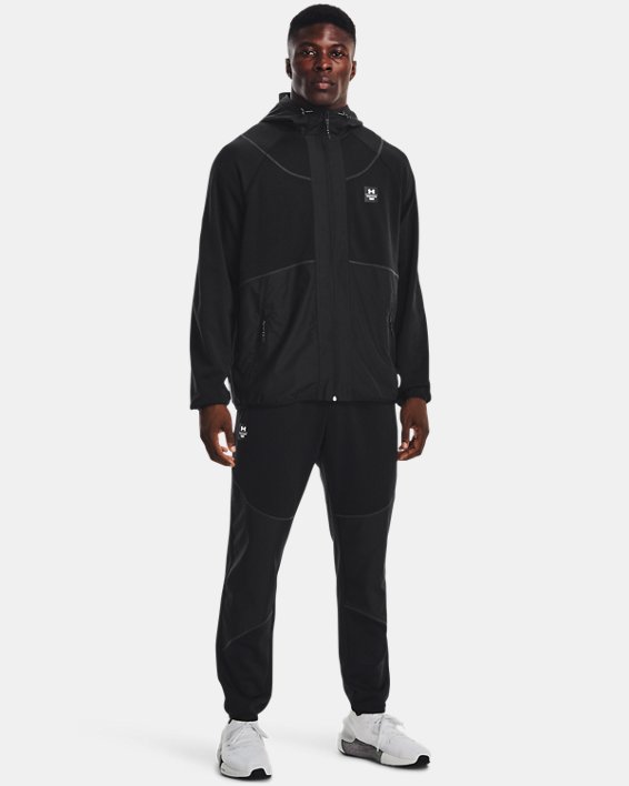 Men's UA RUSH™ Fleece Full-Zip, Black, pdpMainDesktop image number 2